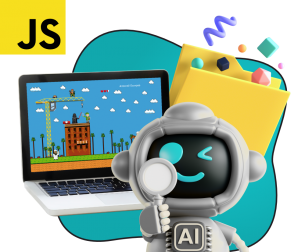 Язык программирования JavaScript + AI. Проектное обучение + геймификация + AI-помощники - КИБЕРшкола программирования для детей, компьютерные курсы для школьников, начинающих и подростков - KIBERone г. Лесной
